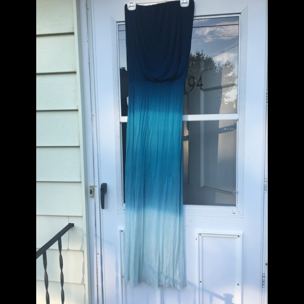 Young Fabulous & Broke Strapless Ombré Maxi Dress